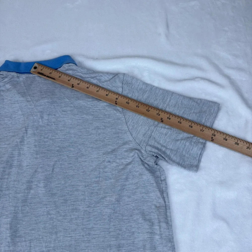 Nike Tampa Bay Rays MLB Polo Shirt Mens XL Gray Blue Heathered Performance Top
